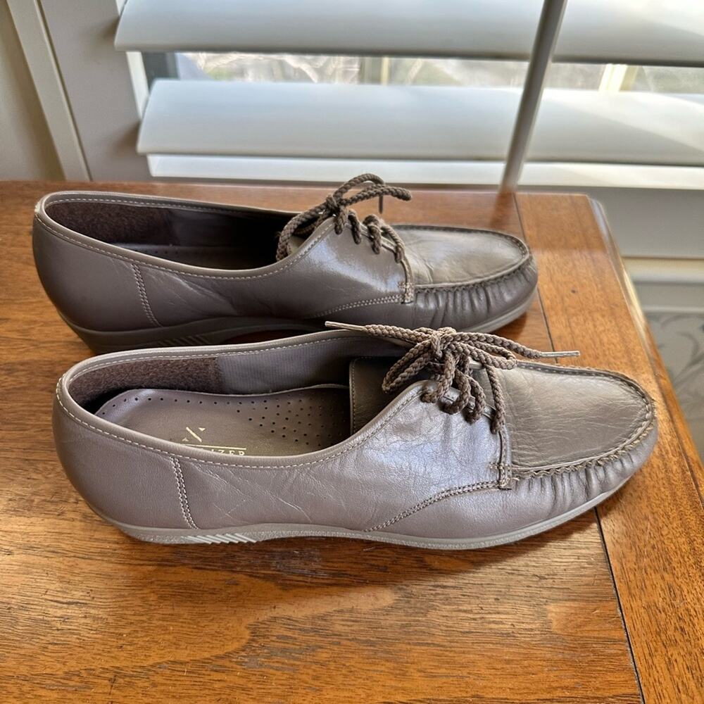Naturalizer gray leather women’s lace up loafers size 9.5 - Picture 5 of 7